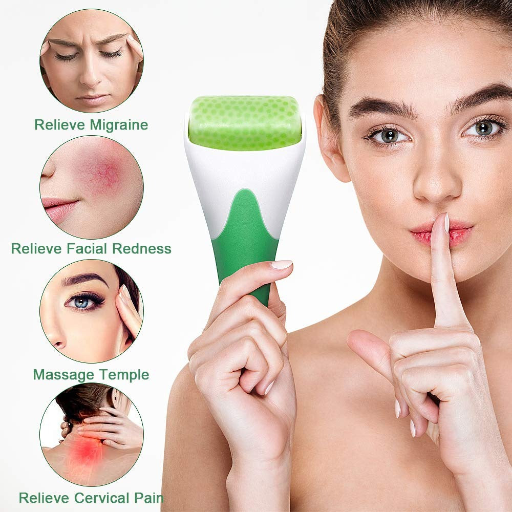 MARZAHAR Ice Roller for Face & Eye Puffiness Relief, Cold Gel Ice Face Roller Massager - Ice Roller Cool Roller For Face Eye Body Facial Shaping Anti Wrinkle Ice Roller Massager Smooth Skin ( Random Color )