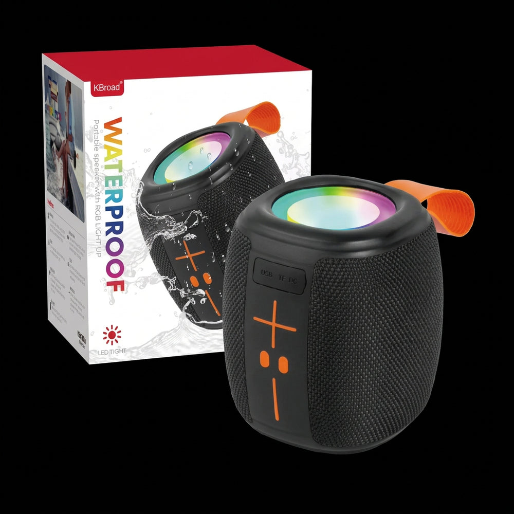 K12 RGB Waterproof Bluetooth Speaker - IPX6 Bass Boost Speaker For Outdoor Party & Beach