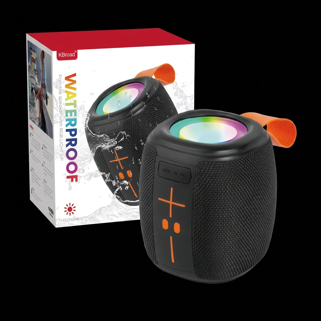K12 RGB Waterproof Bluetooth Speaker - IPX6 Bass Boost Speaker For Outdoor Party & Beach