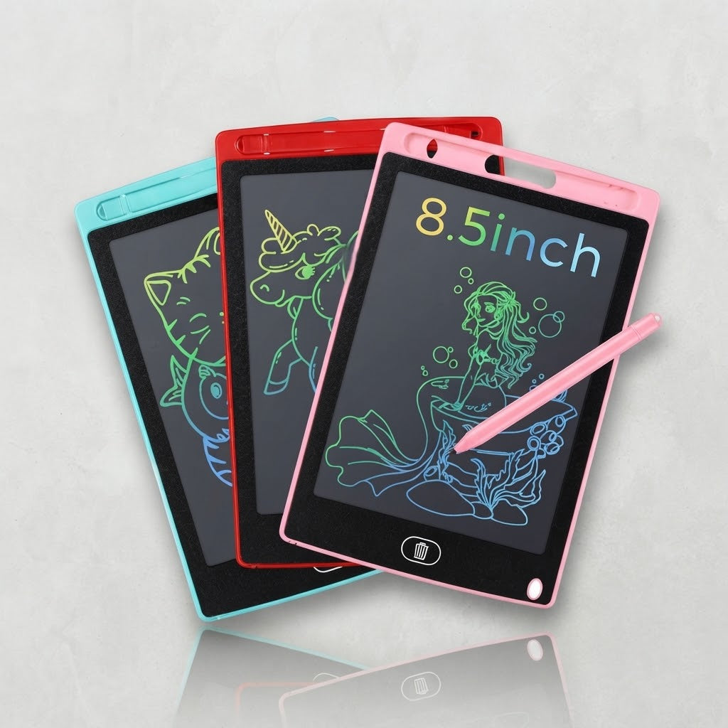 8.5 inch LCD Writing Tablet for Kids – Reusable Drawing & Writing Pad - Random Color