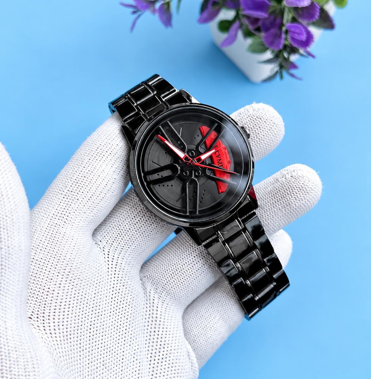 Men's Stylish Spinning Dial Watch – Premium Rotating Wheel Design Wrist Watch for Men (Without Box)