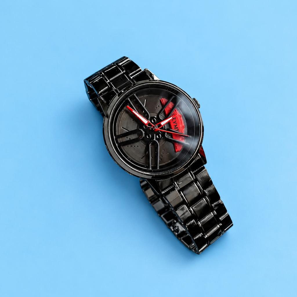 Men's Stylish Spinning Dial Watch – Premium Rotating Wheel Design Wrist Watch for Men (Without Box)