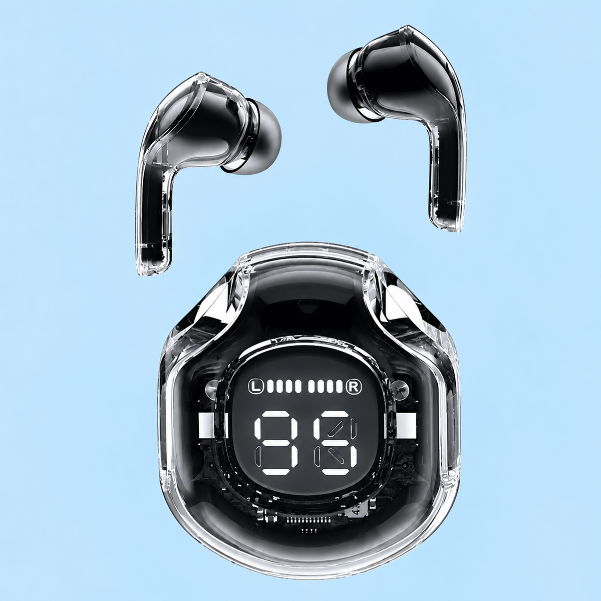Air 39 Wireless Earbuds – Transparent Display, ENC Noise Cancellation & Bluetooth 5.3 Gaming Earbuds